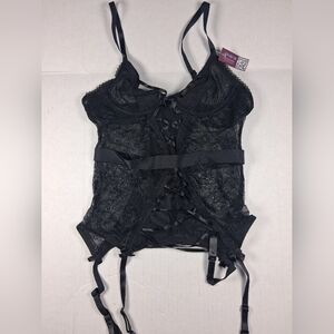 Adore Me Bustier Size 32A Floral Lace NWT